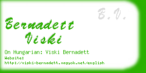 bernadett viski business card